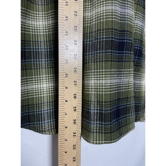 Carhartt Mens Green Plaid Long Sleeve Button-Up Shirt Medium - Picture 7 of 15